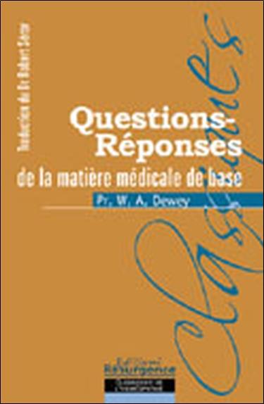 [9782874340093] Questions-réponses de la matière médicale