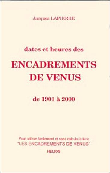 Dates et heures des encadrements de Vénus