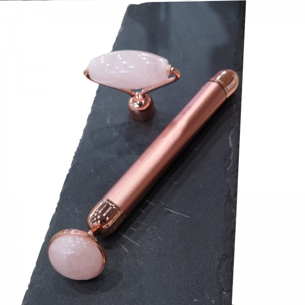 Masseur Visage Electrique Quartz Rose