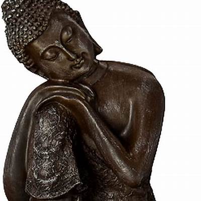 [3700643503865] Statue Bouddha Thai Penseur 
