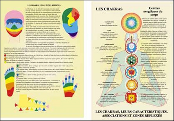 Planche plastifiée des Chakras et leurs caractéristiques (A4) - J.Baarle