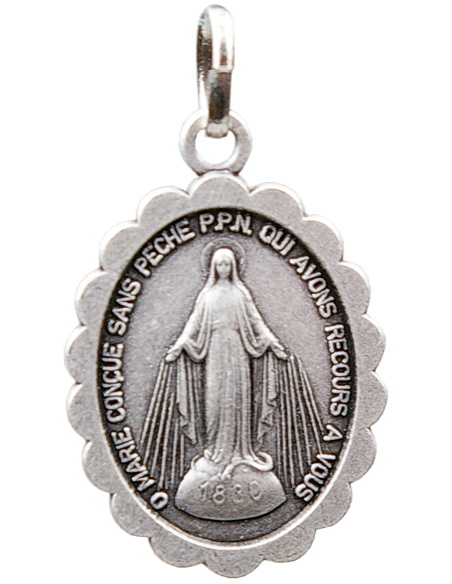 Médaille Notre Dame des Miracles argentée