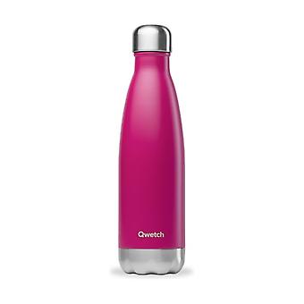 Bouteille nomade 500ml rose magenta isotherme Qwetch - 8 x 26,8 x 8