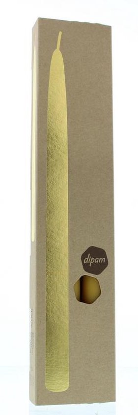 Bougie longue 100% pure cire d'abeille (lot de 2) diam 2,2 x 30 cm Dipam