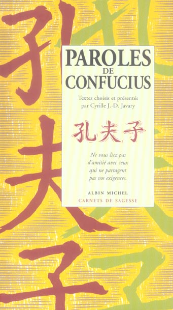 Paroles de Confucius