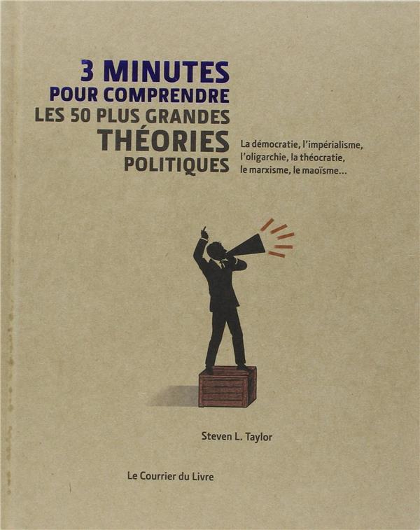 3 minutes pour comprendre ; les 50 plus grandes théories politiques ; la démocratie, l'impérialisme, l'oligarchie, la théocratie, le marxisme, la maoïsme...