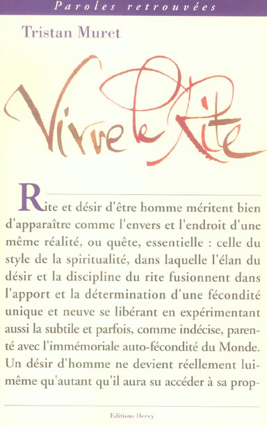 Vivre le rite