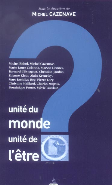 Unite du monde, unite de l'etre