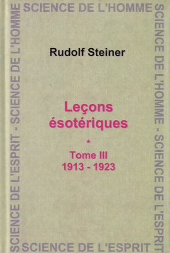 LECONS ESOT. T3 - 1913 - 1923