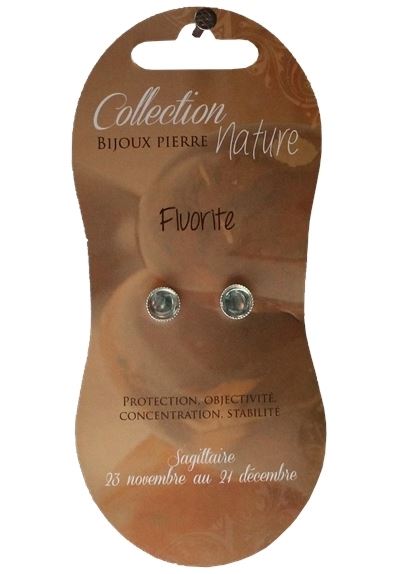 Boucles d'oreille Fluorite