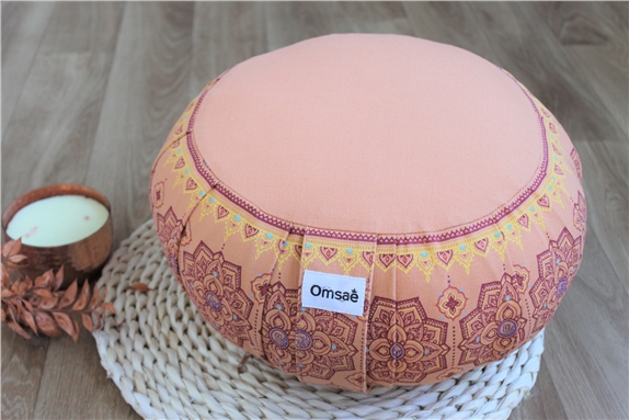 Coussin Rond de Yoga Imprimé Ayurvéda