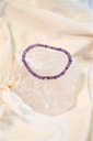 Bracelet Améthyste Perles rondes 4 mm