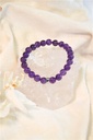 Bracelet Améthyste Perles rondes 8 mm