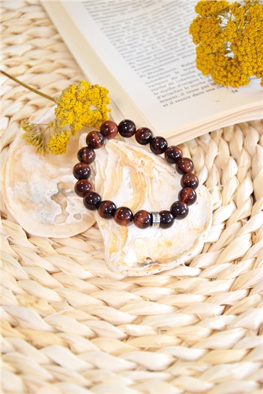 Bracelet Oeil de Taureau Perles rondes 10 mm