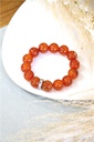 Bracelet Cornaline Perles rondes 14 mm