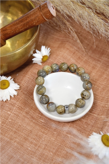 Bracelet Labradorite Perles rondes 12 mm