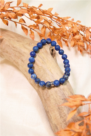 Bracelet Lapis Lazuli Perles rondes 8 mm