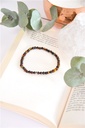 Bracelet Oeil de Tigre de Taureau et de Faucon Perles rondes 4 mm