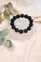 Bracelet Obsidienne noire Perles Rondes 12 mm