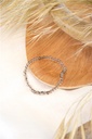 Bracelet Quartz Fumé Perles rondes 4 mm