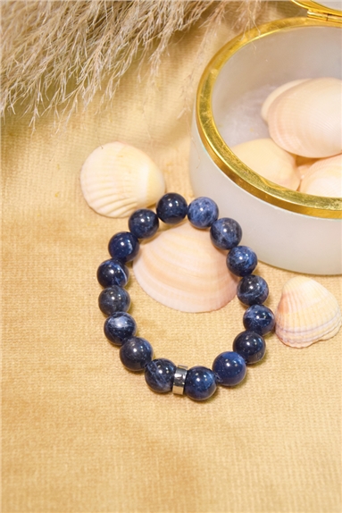 Bracelet Sodalite Perles rondes 12 mm