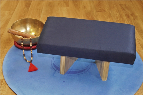 Banc de Méditation Shoggi en Bois avec Assise Rembourrée