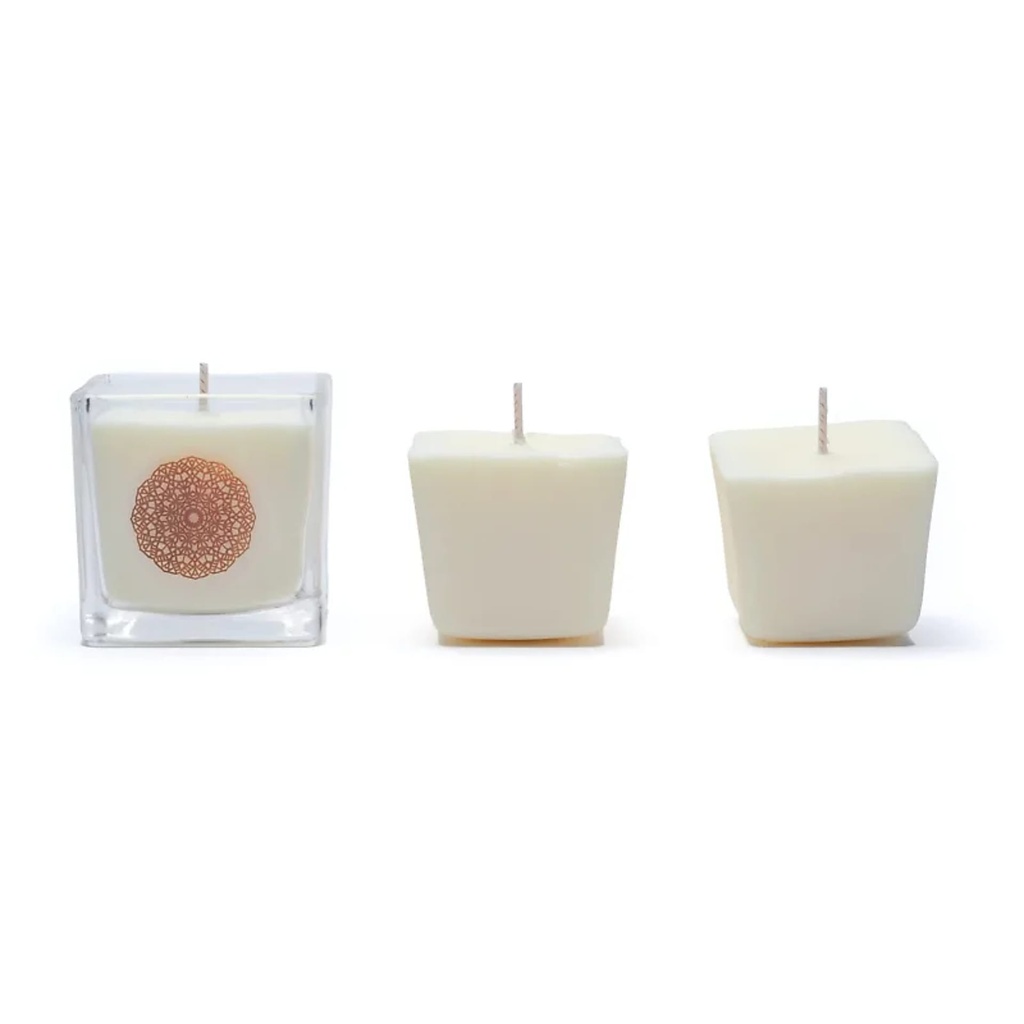 Set de recharge Bougie parfumée Santal cire colza | 480 g