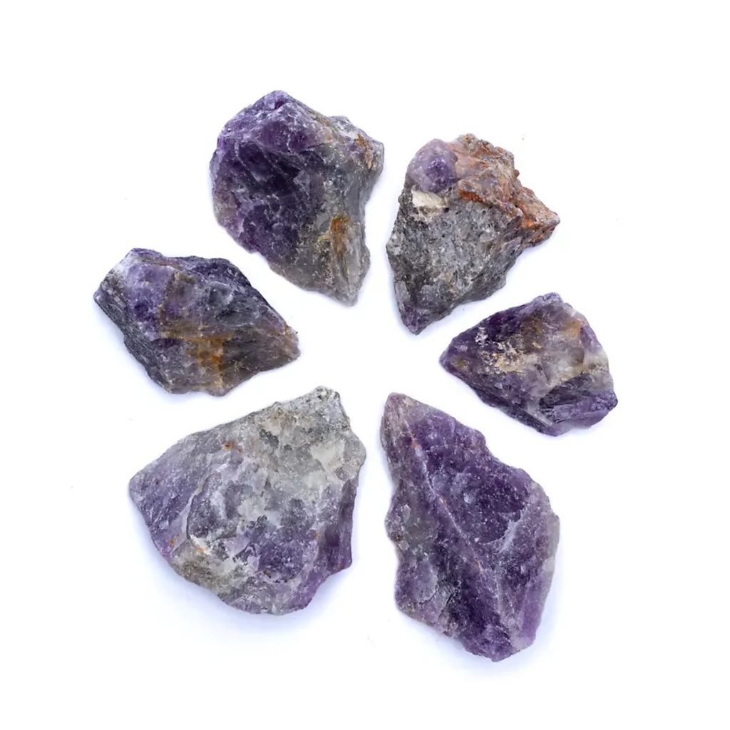 Améthyste chevron brute qualité B | ±1000 g; ±4-6 cm