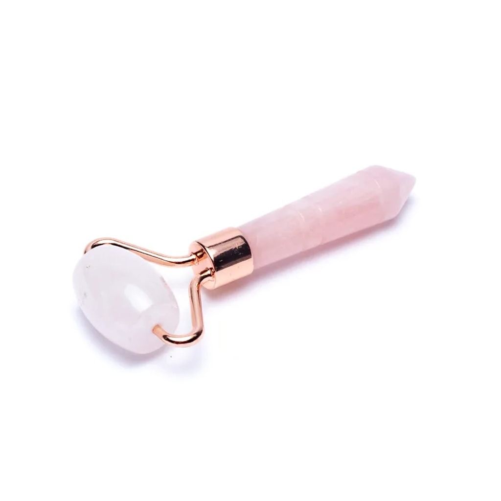 Rouleau de massage d'acupression quartz rose | 8cm