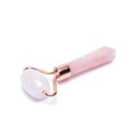Rouleau de massage d'acupression quartz rose | 8cm