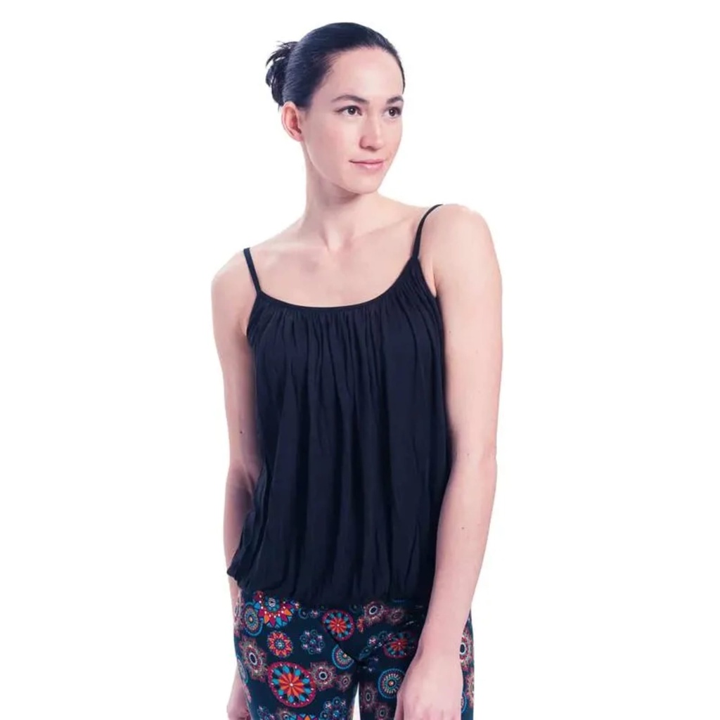 Haut de yoga Comfort Flow viscose noir M-L -- 160g