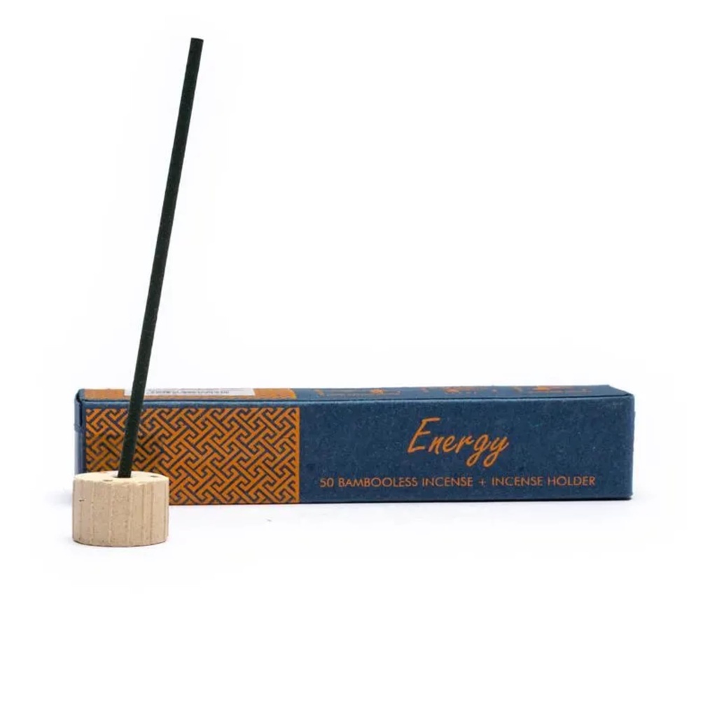 Encens aux herbes sans bambou avec support Energy -- 34 g