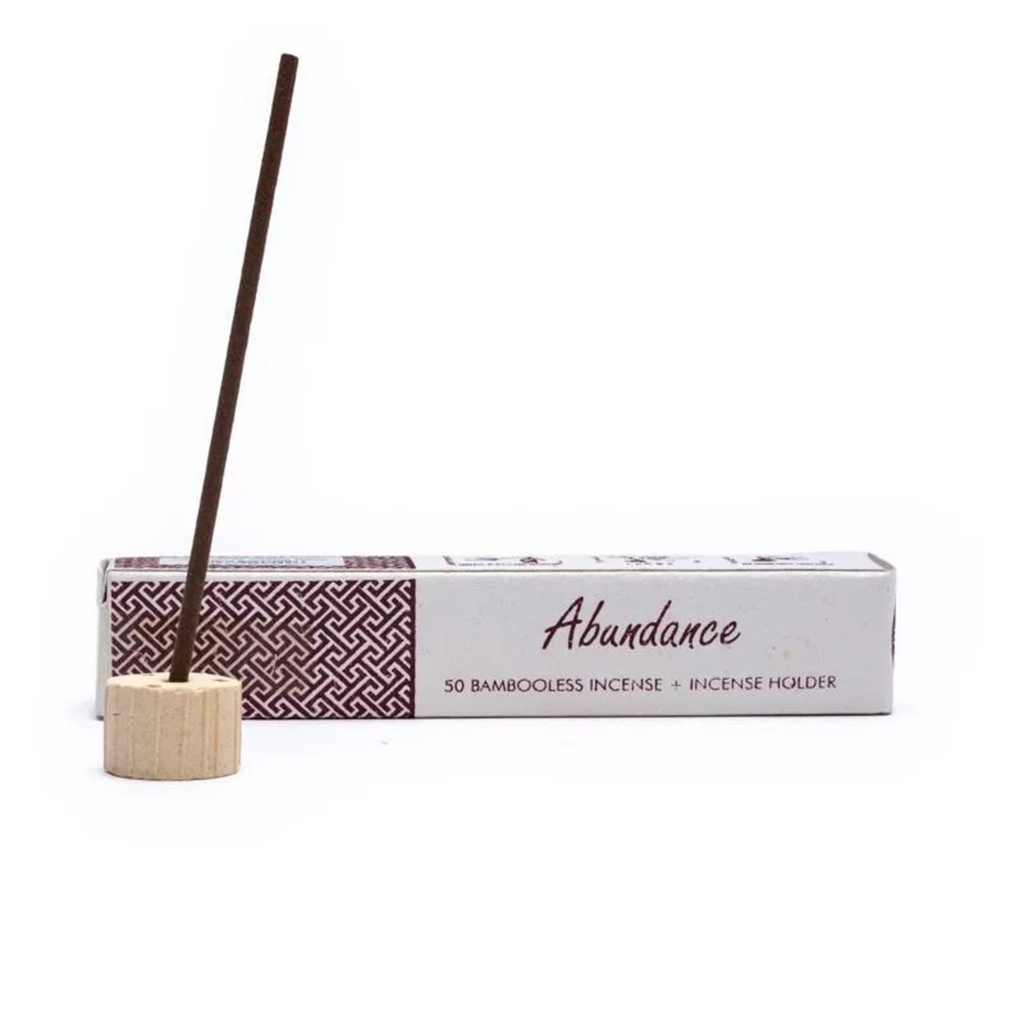 Encens aux herbes sans bambou avec support Abundance -- 34 g