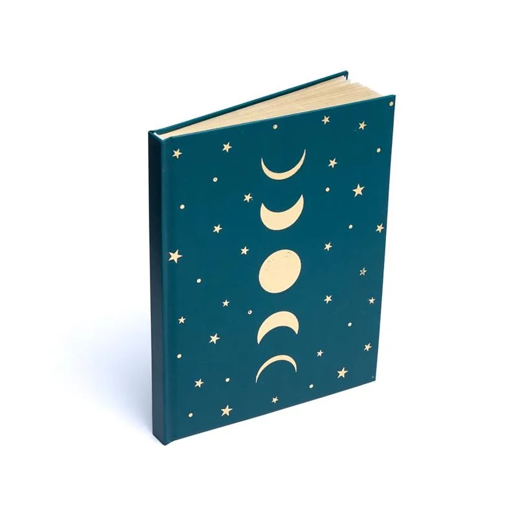 Carnet phases de lune & étoiles bleu | 15x21 cm
