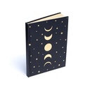 Carnet phases de lune & étoiles noir | 15x21 cm