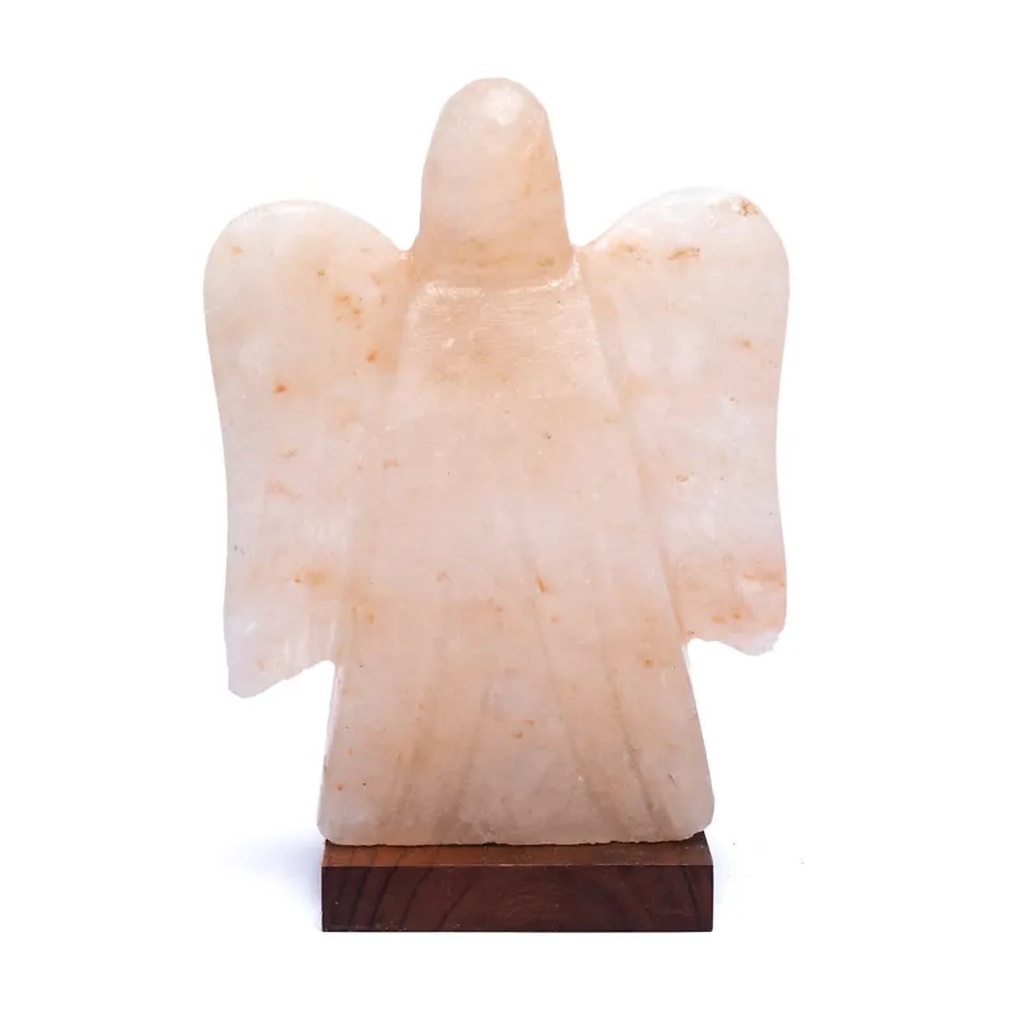 [8720512972054] Lampe de sel Ange avec câble et LED | ±22.5x15.5x10cm
