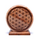 Lampe de sel Fleur de vie avec câble et LED |  ± 22x19x10 cm