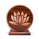 Lampe de sel Lotus avec câble et LED | ± 22x19x10 cm