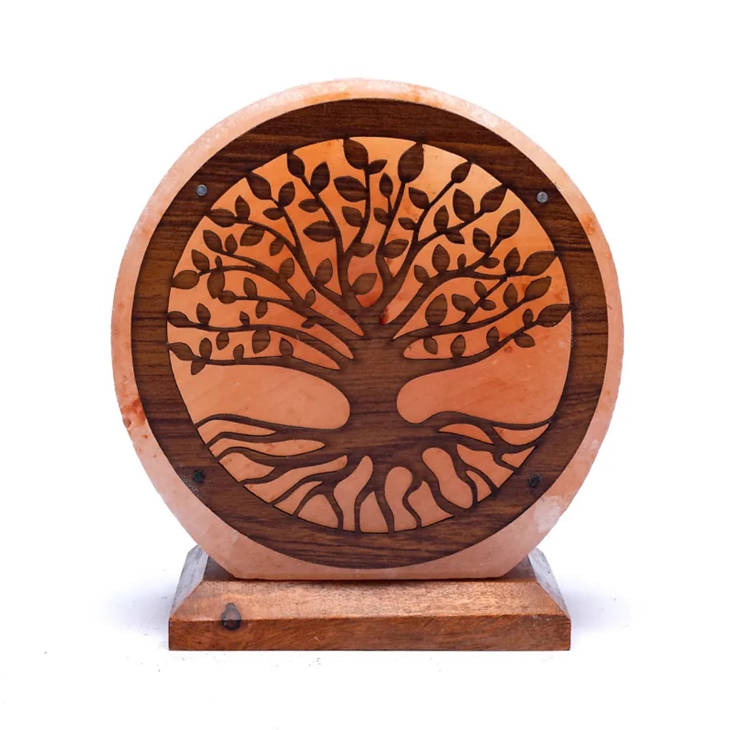 [8720512972108] Lampe de sel Arbre de vie avec câble et LED | ± 22x19x10 cm