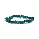 Bracelet élastique chips de malachite | ±0.4cm