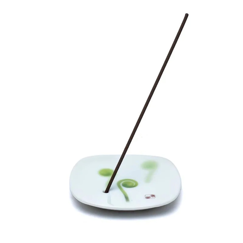 Brûle-encens Yume no Yume têtes de Fougères violettes |  8.2x1.2x8.2 cm