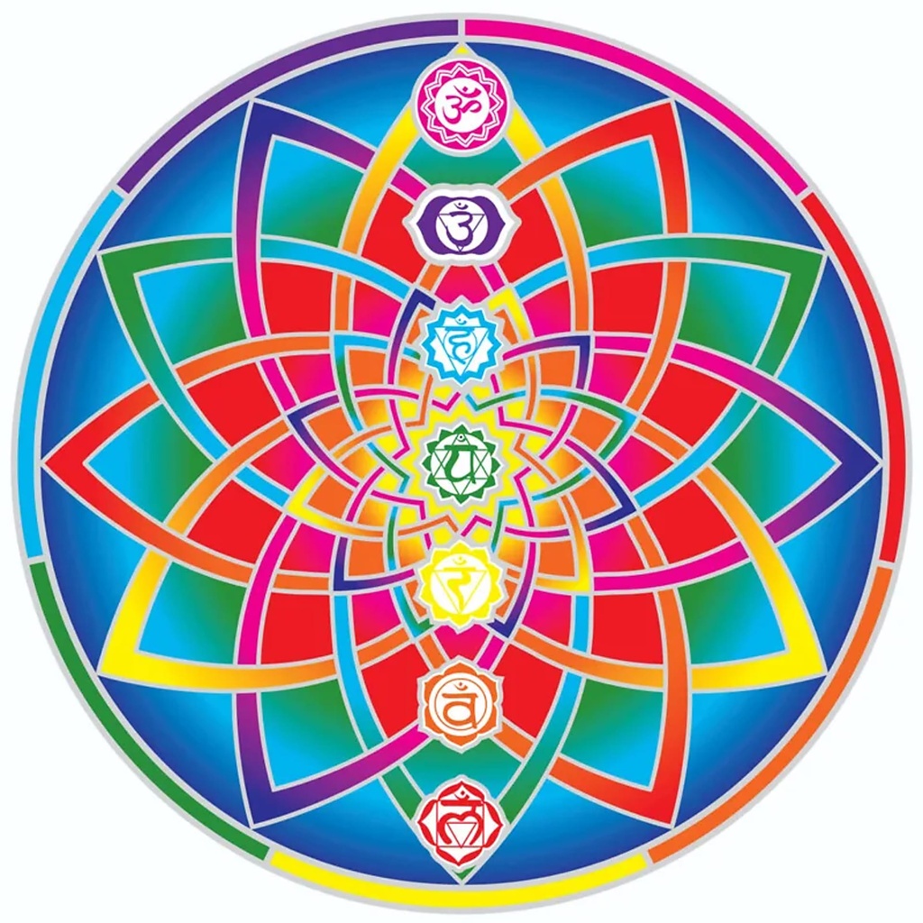 Adhésif fenêtre mandala Chakra Cosmique | 14 cm