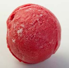 Boule glace fraise