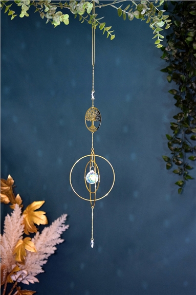 Attrape-soleil cristaux et arbre de vie