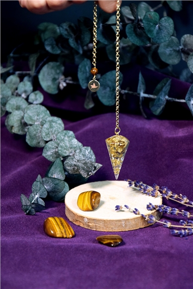 Pendule Concentration il de tigre et Lavande