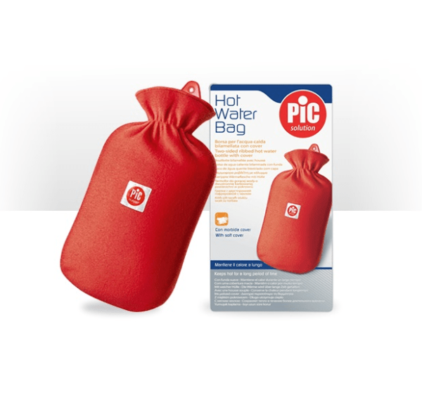 Bouillotte caoutchouc avec housse polaire