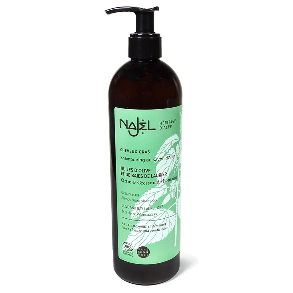 Shampooing Alep 2 en 1 pour cheveux gras bio | 500 ml