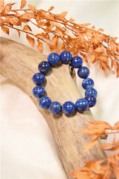 Bracelet Lapis Lazuli Perles rondes 14 mm