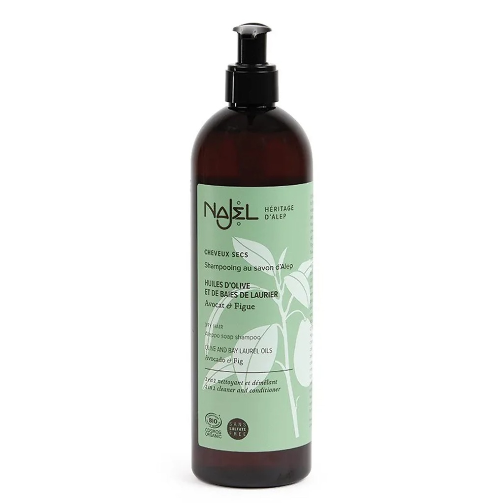 Shampooing Alep 2 en 1 pour cheveux secs bio | 500 ml