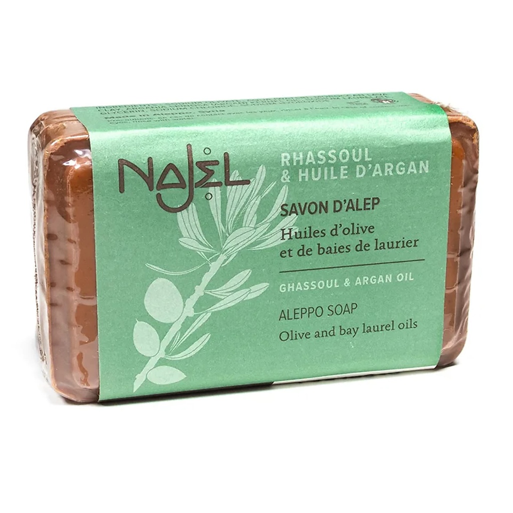 Savon d'Alep Ghassoul et huile d'Argan | 100 g